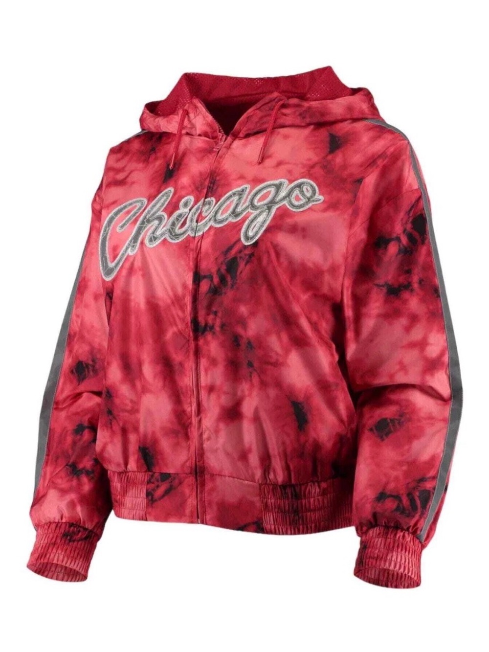 Chicago Bulls Mitchell & Ness NBA Galaxy Windbreaker full zip hoodie NWT